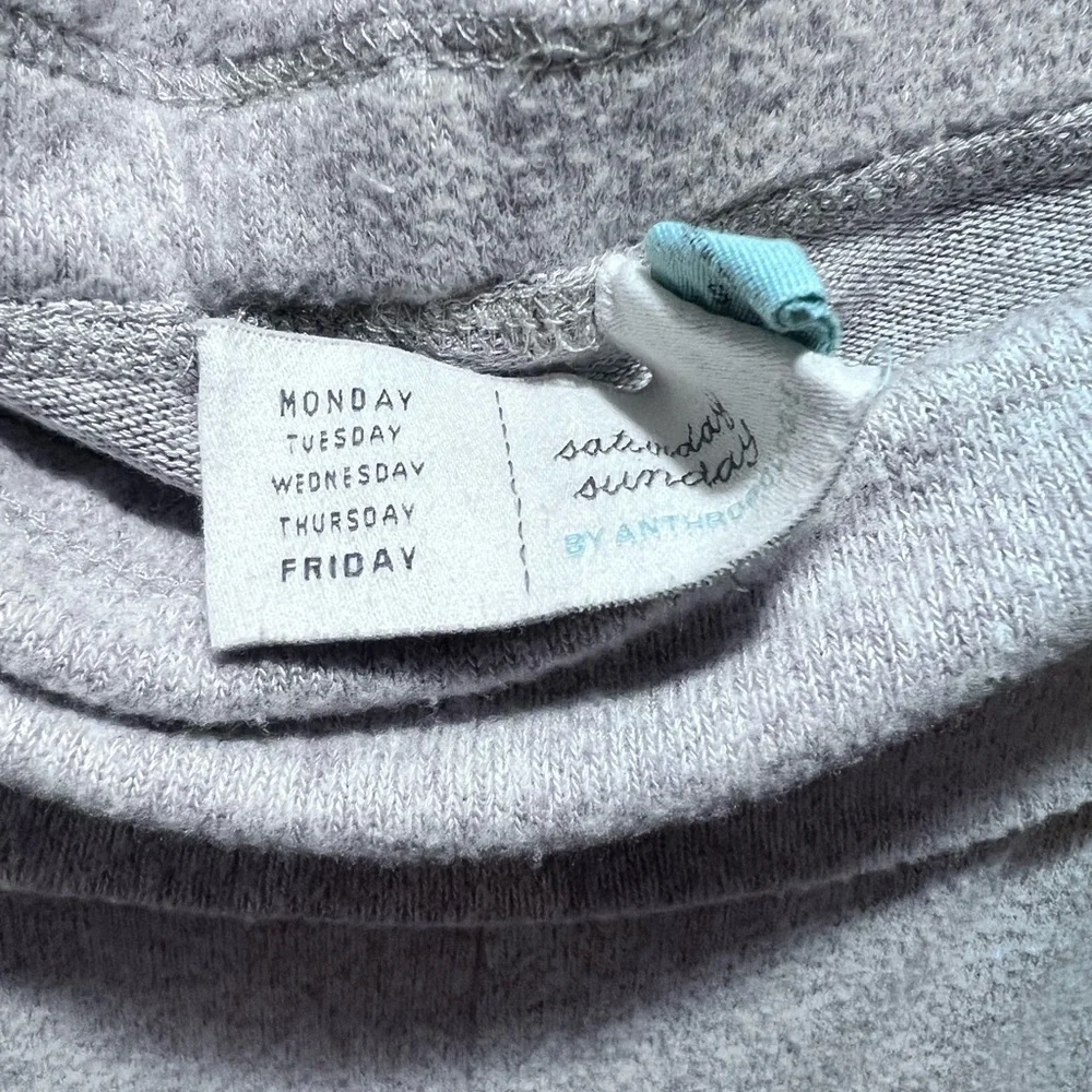 Anthropologie women’s beige Knit Saturday Sunday Lounge Pants Sz Small - Picture 4 of 5